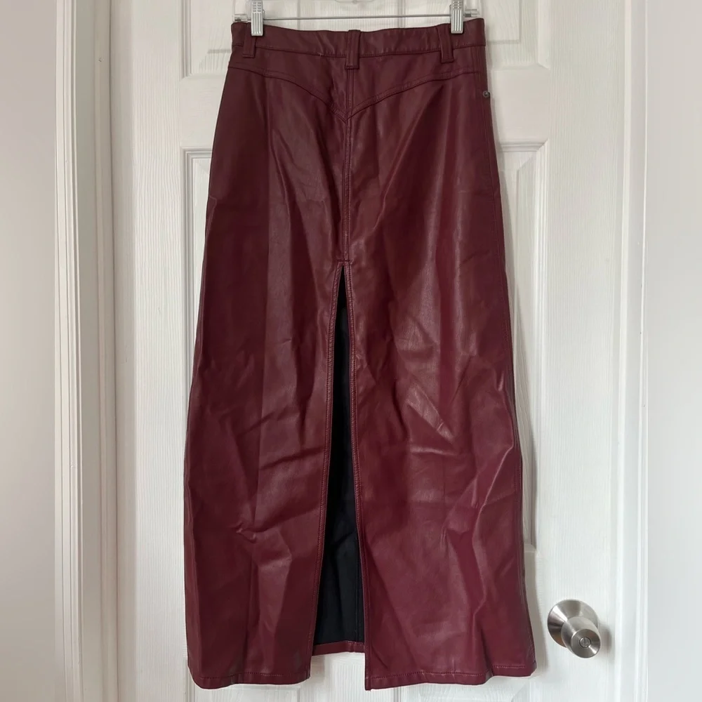 Free People Red Jasper Vegan Maxi Skirt Size 2